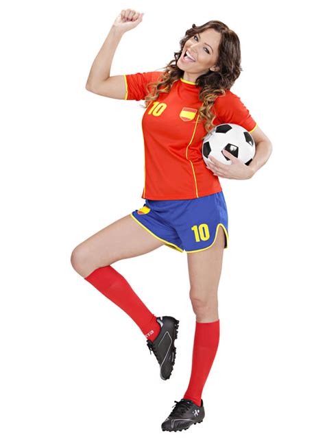 Disfraz De Jugadora De Fútbol Español Para Mujer Entrega 24h Funidelia