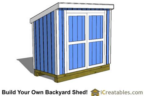 4x10 Lean To Short Shed Plans The Perfect Low Wall Lean To Plans