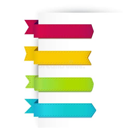 Set Of Colorful Ribbons Vector Stock Vector Illustration Of Banner
