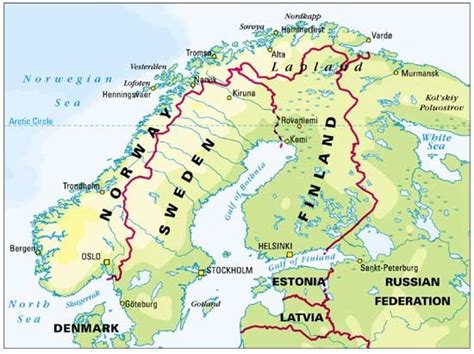 Map Of Lapland Rovaniemi Finland Lapland