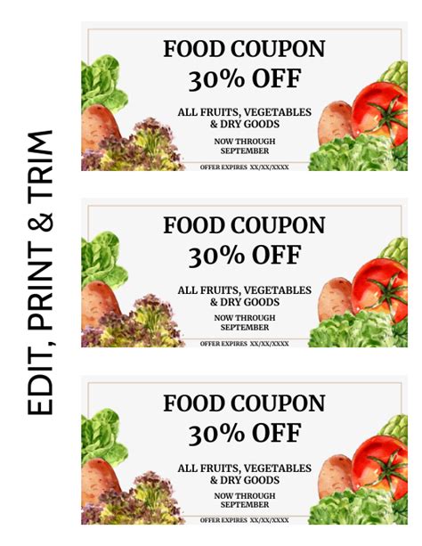 Food Coupon Template Postermywall