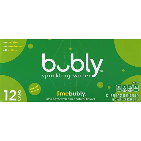 Bubly Sparkling Water Lime 12 Fluid Ounces Can 3x4 12 Pack Caseys
