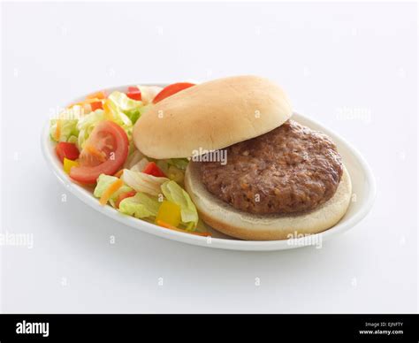 Plain Burger In A Bun Hi Res Stock Photography And Images Alamy