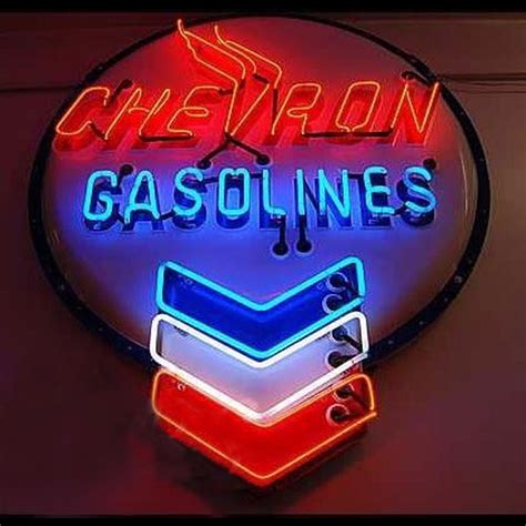 Chevron Gasoline Neon Sign ️