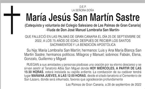 María Jesús San Martín Sastre Canarias7