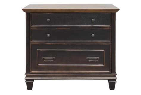 Tolland Black Lateral Filing Cabinet Living Spaces