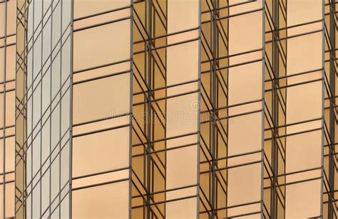 Gold Glass Building Facade Stock Image Image Of Reflection 128930629