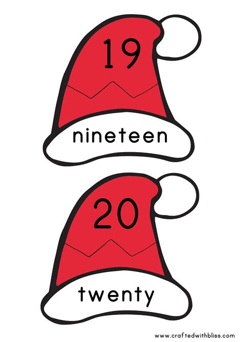 Christmas Printables For Kindergarten Number Matching 1 20 Etsy