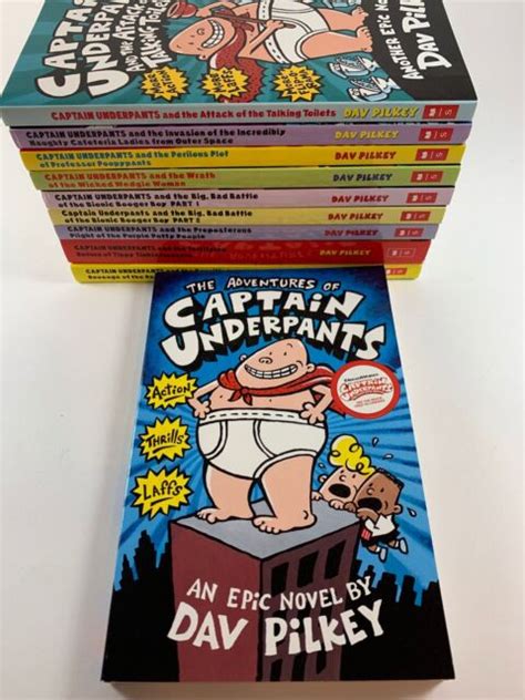 Captain Underpants Books 1 10 Dav Pilkey Paperback Ebay