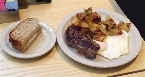 Steak & Eggs at Matt's Big Breakfast. Matt's is now open in Terminal 4
