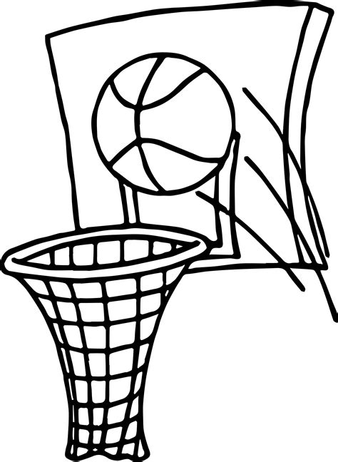 Basketball Goal Coloring Pages At Free