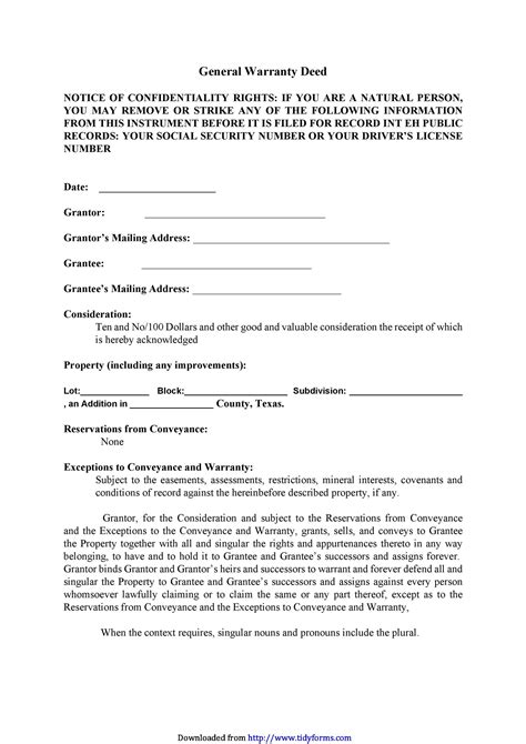 Contract For Deed Template Elegant Sample Printable Warranty Deed Form Sexiezpix Web Porn