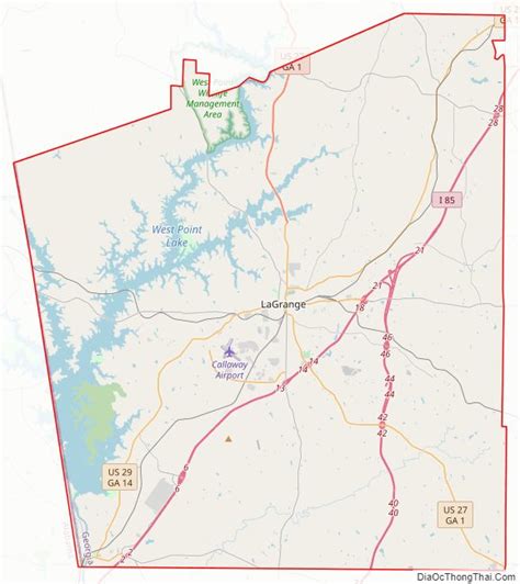 Map Of Troup County Georgia