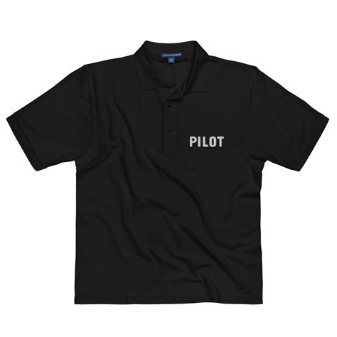 Mens Premium Pilot Polo Shirt Shirt For Pilots T Etsy