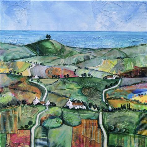 Textured View Of Colmers Hill Hilary Buckley Dorset Artist Lyme