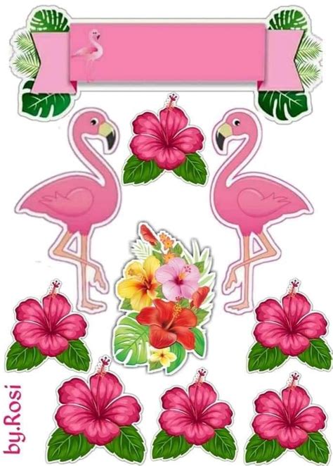 Pin By Liz Hernandez On Personalizados Para Festas Flamingo Cake Topper Flamingo Topper