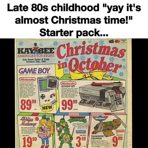 Late 80s Childhood Starter Pack 9gag