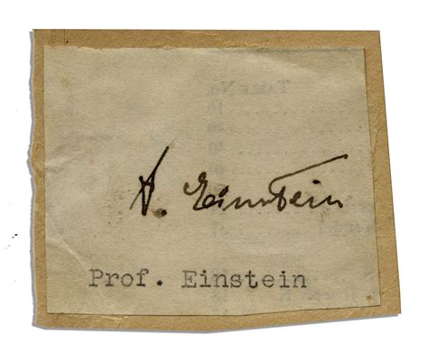 Lot Detail Albert Einstein Signature