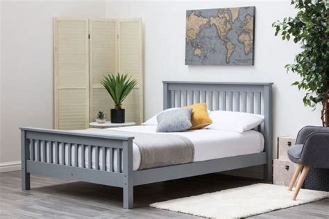 Sleep Design Adlington 4ft6 Double Grey Wooden Bed Frame By Uk Bed Store