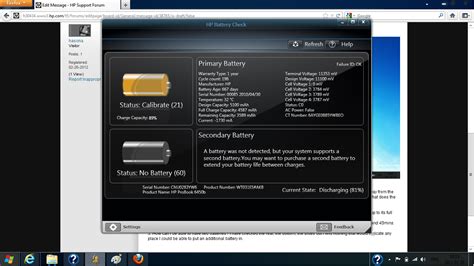 Solved Calibration Of The Battery Via The Hp Battery Check Method Hp