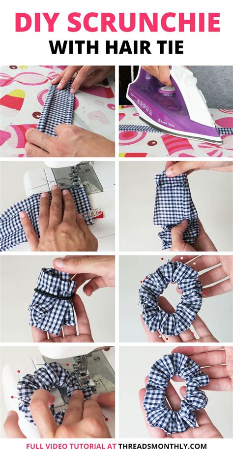 How To Make Scrunchie With Hair Tie Easy Way Sewing Diy For