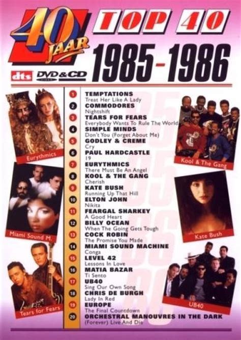 40 Jaar Top 40 1985 1986 Dvd Temptations Simple Minds Kate Bush