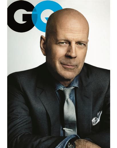 Bald Bro Style Bruce Willis From The Photoshoot In Gq Mag