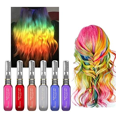 6 Colors Temporary Hair Color Chalk Set Efly Instantly Hair Dye