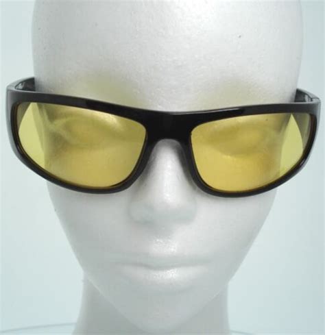 sport wrap around hd night driving vision sunglasses yellow definition glasses ebay