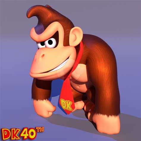 Artstation Donkey Kong 3d Model 40th Anniversary Posters