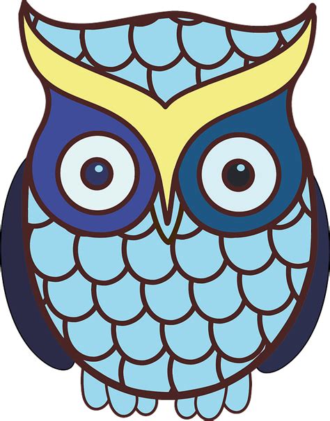 Blue Owls Clipart Free