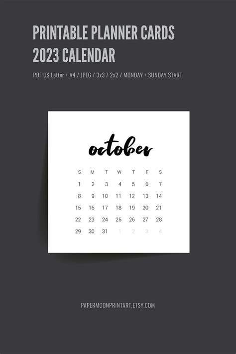 2023 Calendar 3x3 2x2 2023 Mini Calendar Printable Etsy Croatia