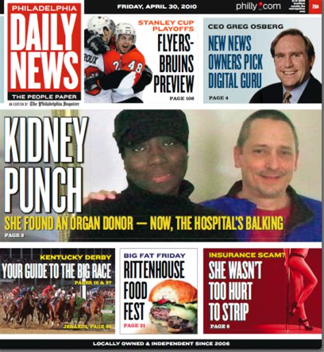 Philadelphia Daily News The New Front Page Is Here García Media