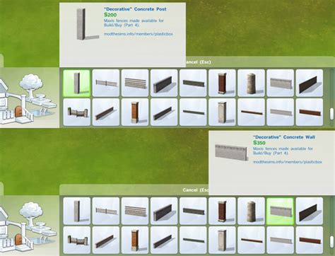 Mod The Sims Updated Liberated Fences 4