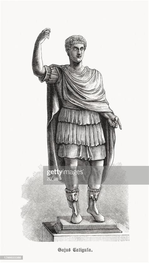 Caligula 12 Ad41 Ad Roman Emperor Wood Engraving Published 1893 High