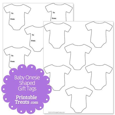 You can use downloadable template programs from the internet that are pdf or word compatible (usually at no charge), which. Baby Onesie Shaped Gift Tags from PrintableTreats.com ...