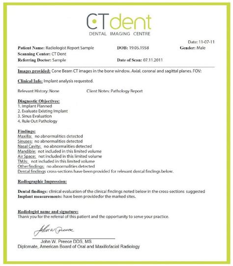 Report Template Radiology 6 Professional Templates Report