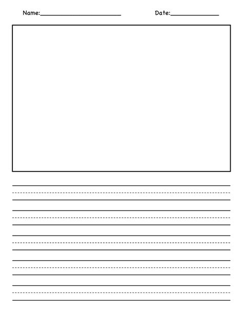Blank Picture And Writing Paperpdf Primary Writing