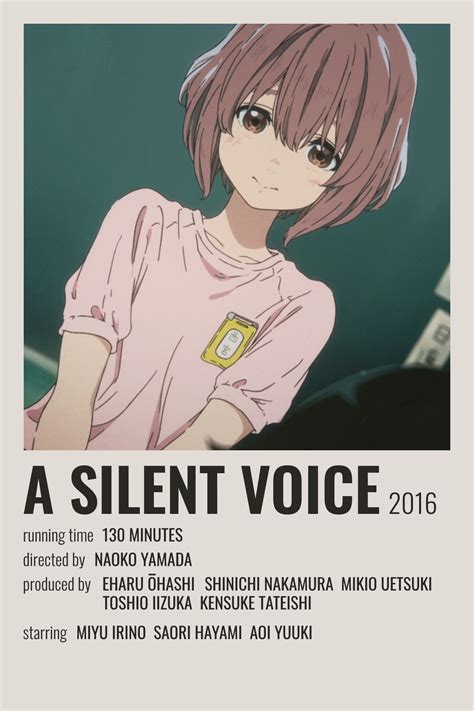 Studio Ghibli Poster A Silent Voice Anime Iconic Movie Posters Anime