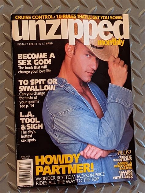 Unzipped Magazine Gay Adult Industry April Etsy
