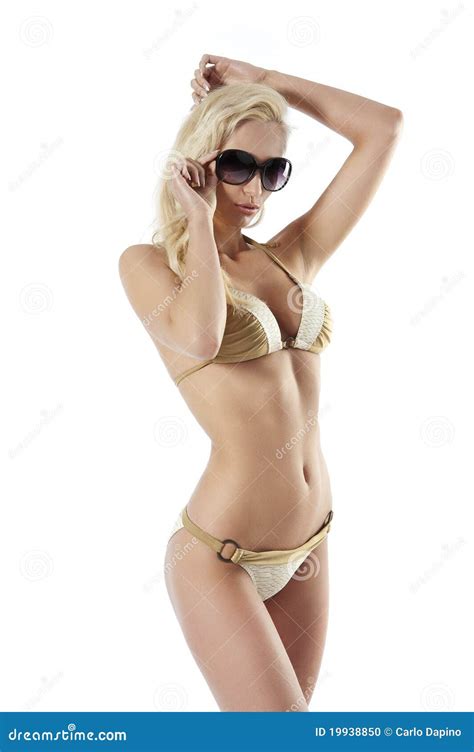 Blond With Sunglasses Stock Photo Image