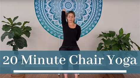 20 Minute Chair Yoga Easy Office Yoga For Beginners Youtube