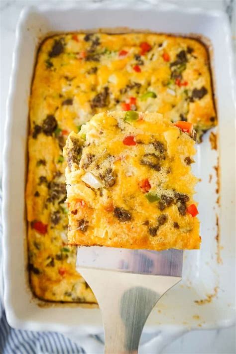 Easy Bisquick Breakfast Casserole With Sausage Get On My Plate