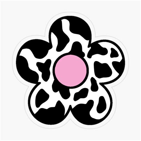 All orders are custom made and most ship worldwide within 24 hours. 'cute cow print flower' Transparent Sticker by ...
