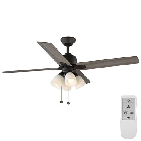 You can easily change lighting bases, as the wiring is the same for all hampton bay. Hampton Bay Malone 54 in. Bronze LED Ceiling Fan with ...