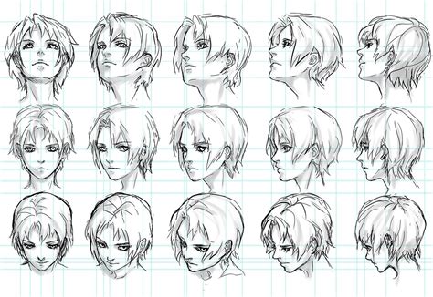 Head Angle Chart Como Dibujar Manga Referencia De Cabello Dibujos