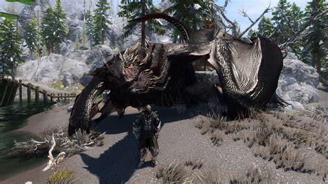 Immersive Dragons Resized Sse At Skyrim Special Edition Nexus Mods
