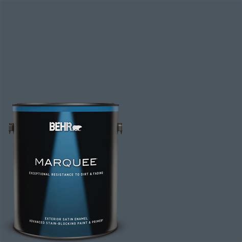 Behr Marquee 1 Gal N480 7 Midnight Blue Satin Enamel Exterior Paint