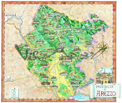 Cartina Provincia Di Arezzo Mappa Turistica