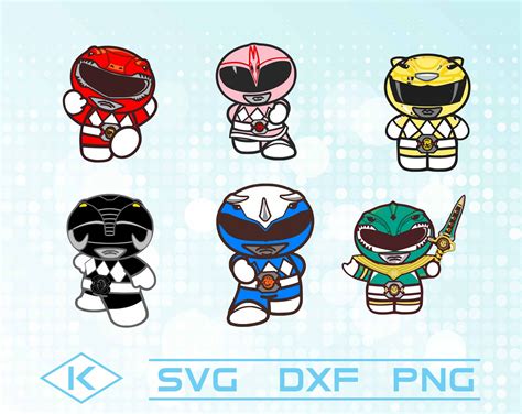 Power Ranger SVG Clipart Silhouette and Cutfiles. | Etsy